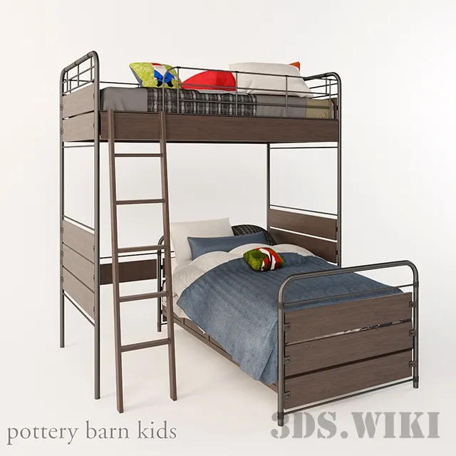 child-room – Bunk bed Owen Pottery Barn kids 3D Model