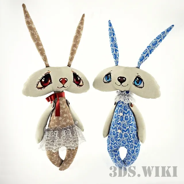child-room – Bunny soft toys 3D Model