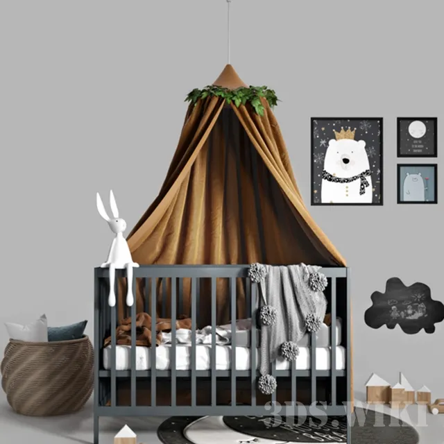 child-room – Canopy bed 3D Model