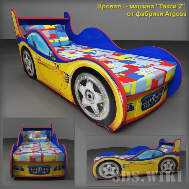 child-room – Car bed for children 3D Model