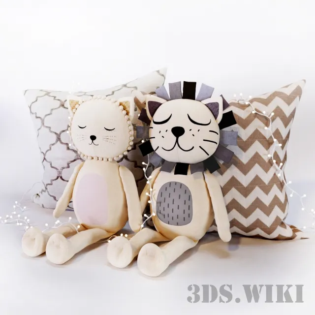 child-room – Cat and Lion toy by Emily & Meritt 3D Model