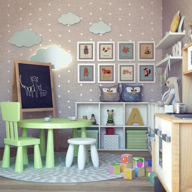 child-room – Children (decor and furniture) 3D Model