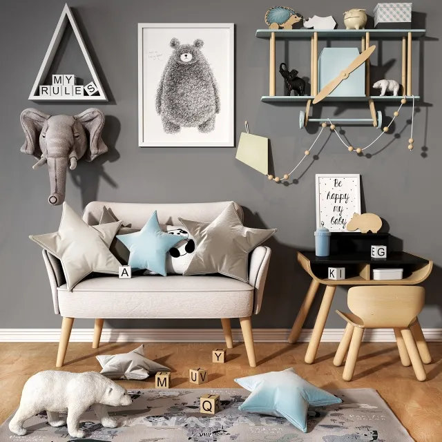 child-room – Children set 02 3D Model
