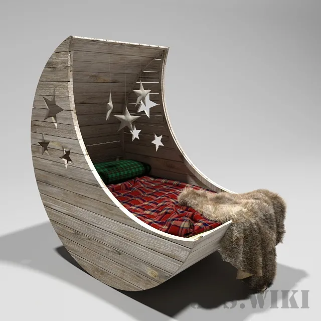 child-room – Children’s bed “Moon” 3D Model