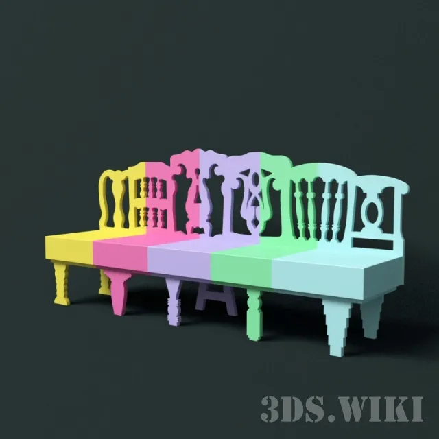 child-room – Children’s bench 3D Model