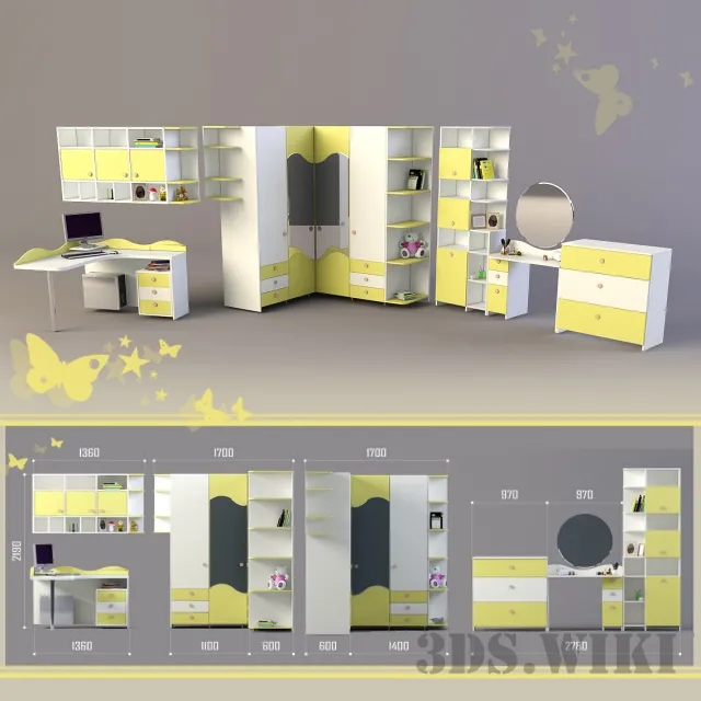 child-room – Children’s furniture 3D Model