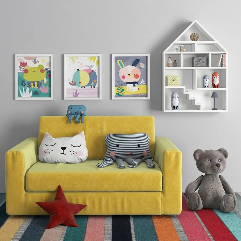child-room – Children`s sofa 01 3D Model