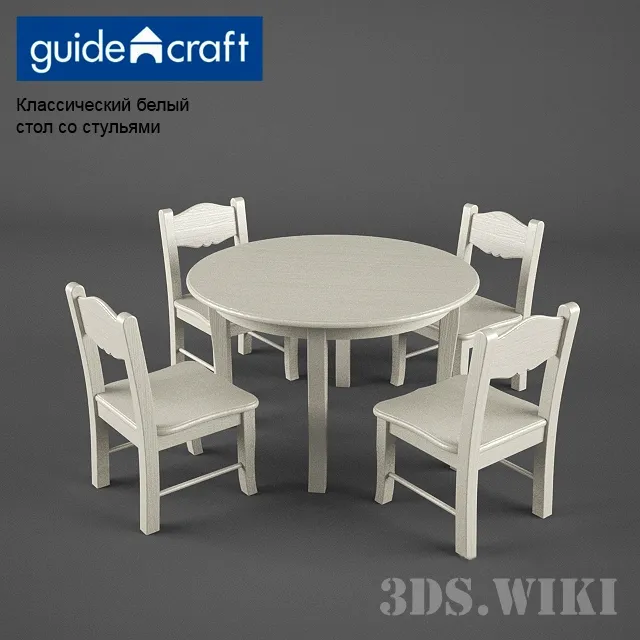 child-room – Children’s table and chairs Guidecraft 3D Model