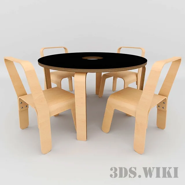 child-room – Children’s table Look Me 3D Model