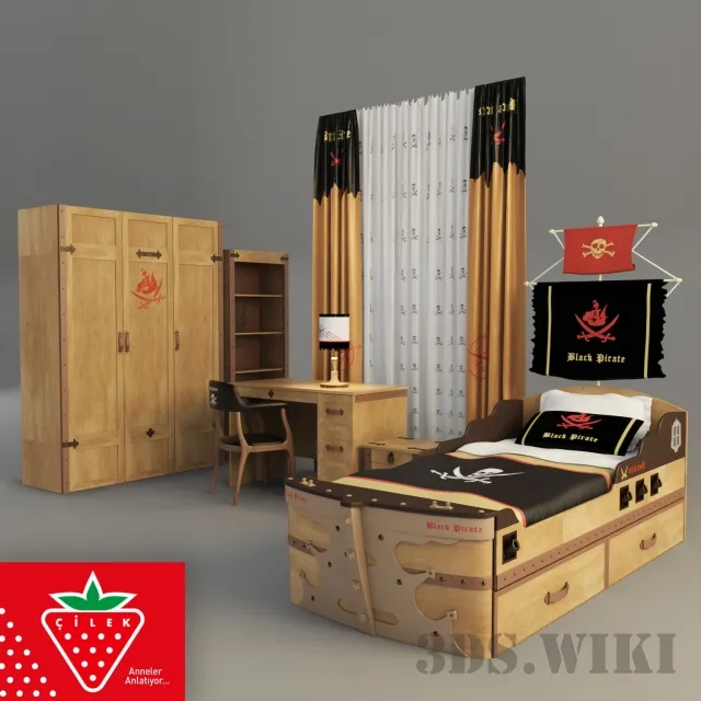 child-room – Cilek Black Pirate 3D Model