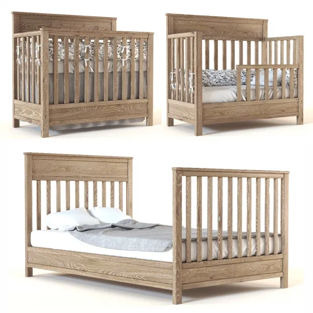 child-room – Convertible Crib 3D Model