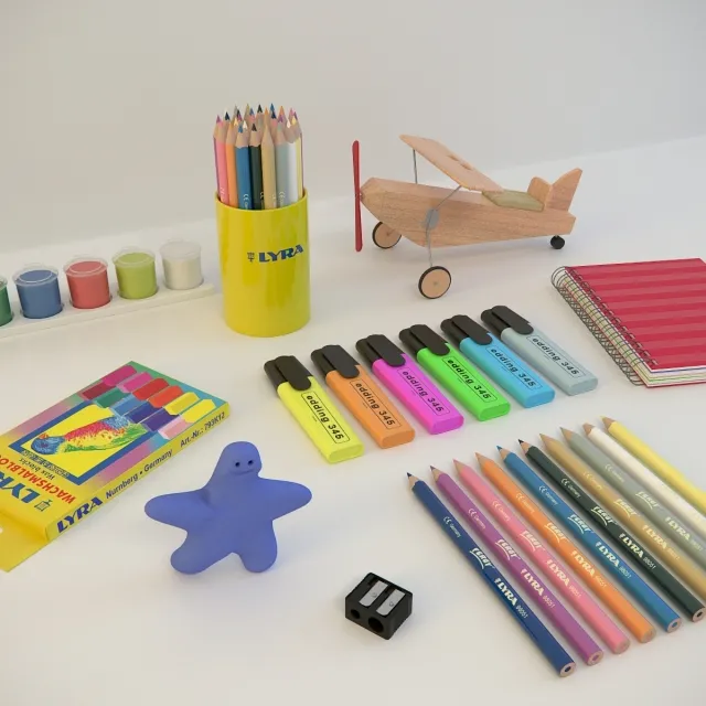 child-room – канцтовары 3D Model