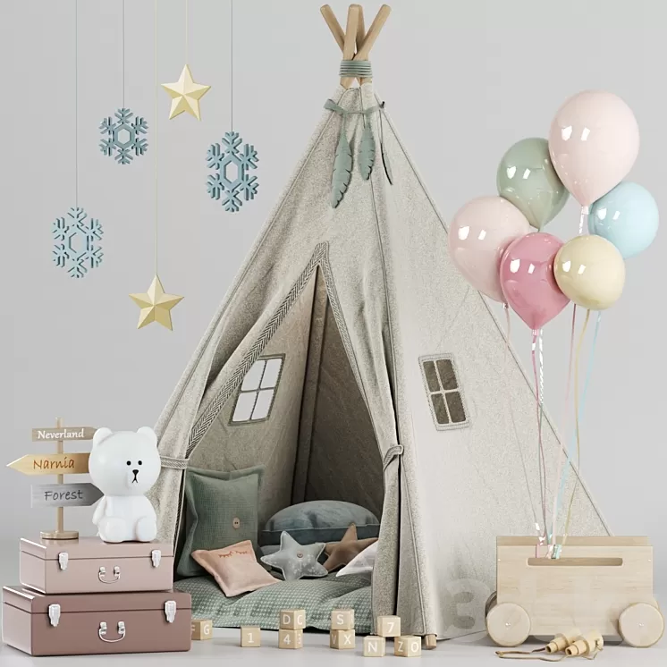 Child Room Decor-11 3D Model Free Download