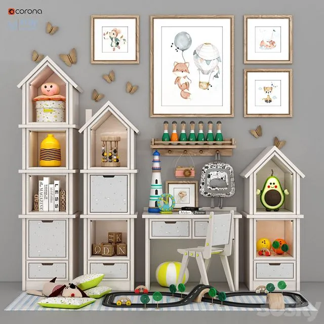 Child room decor 3D Model