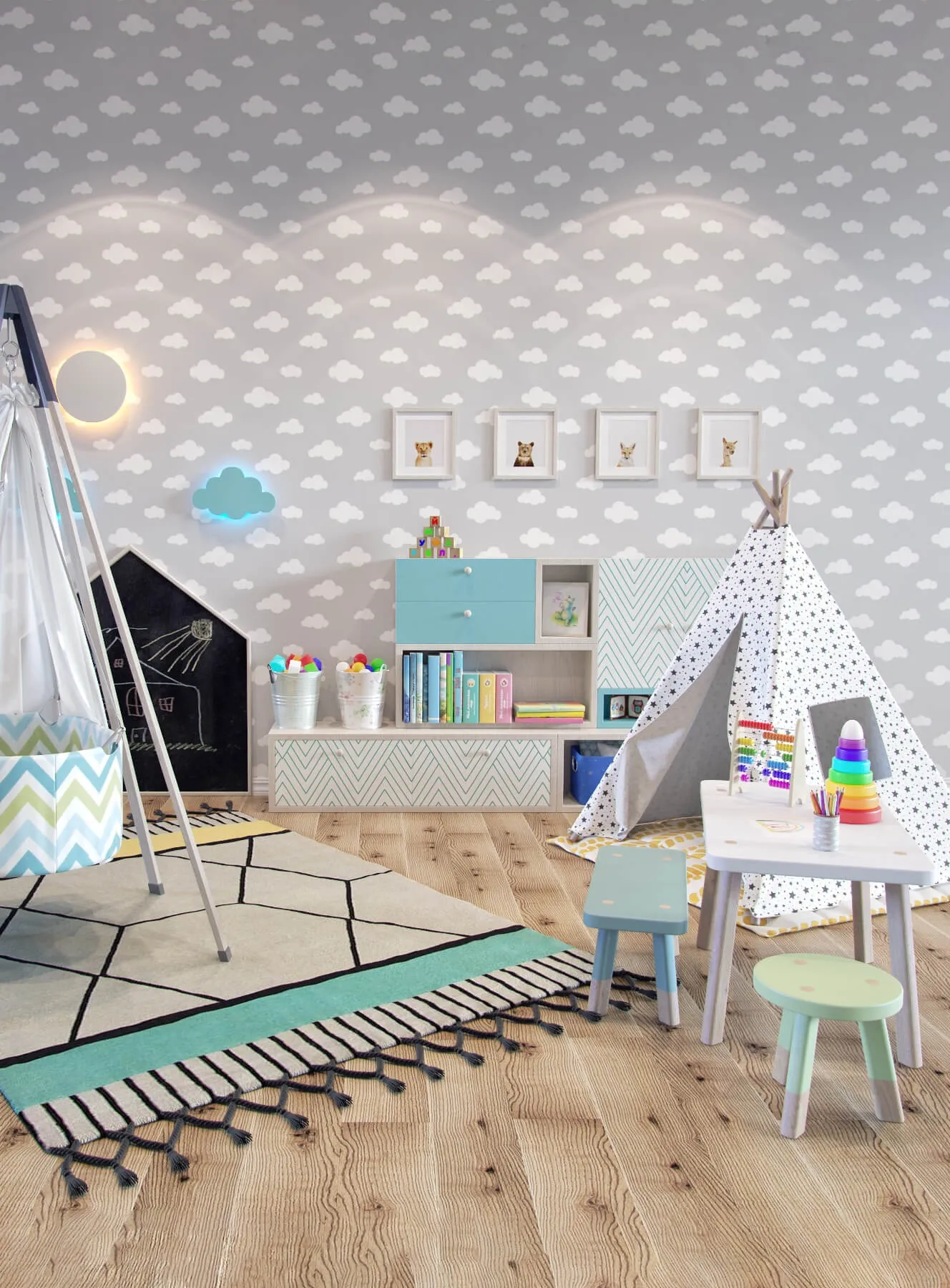 child-room – Decor in the nursery 3D Model