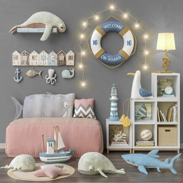child-room – Decorative set 3D Model
