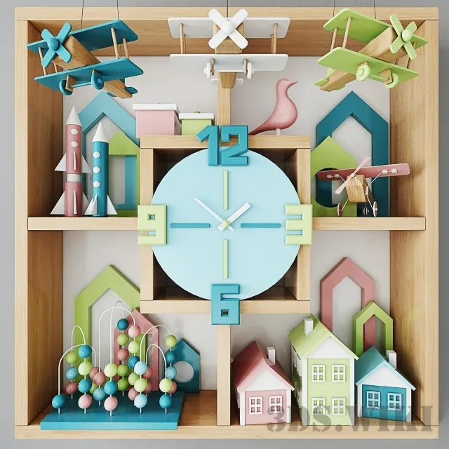 child-room – Decorative set of children’s toys 3D Model