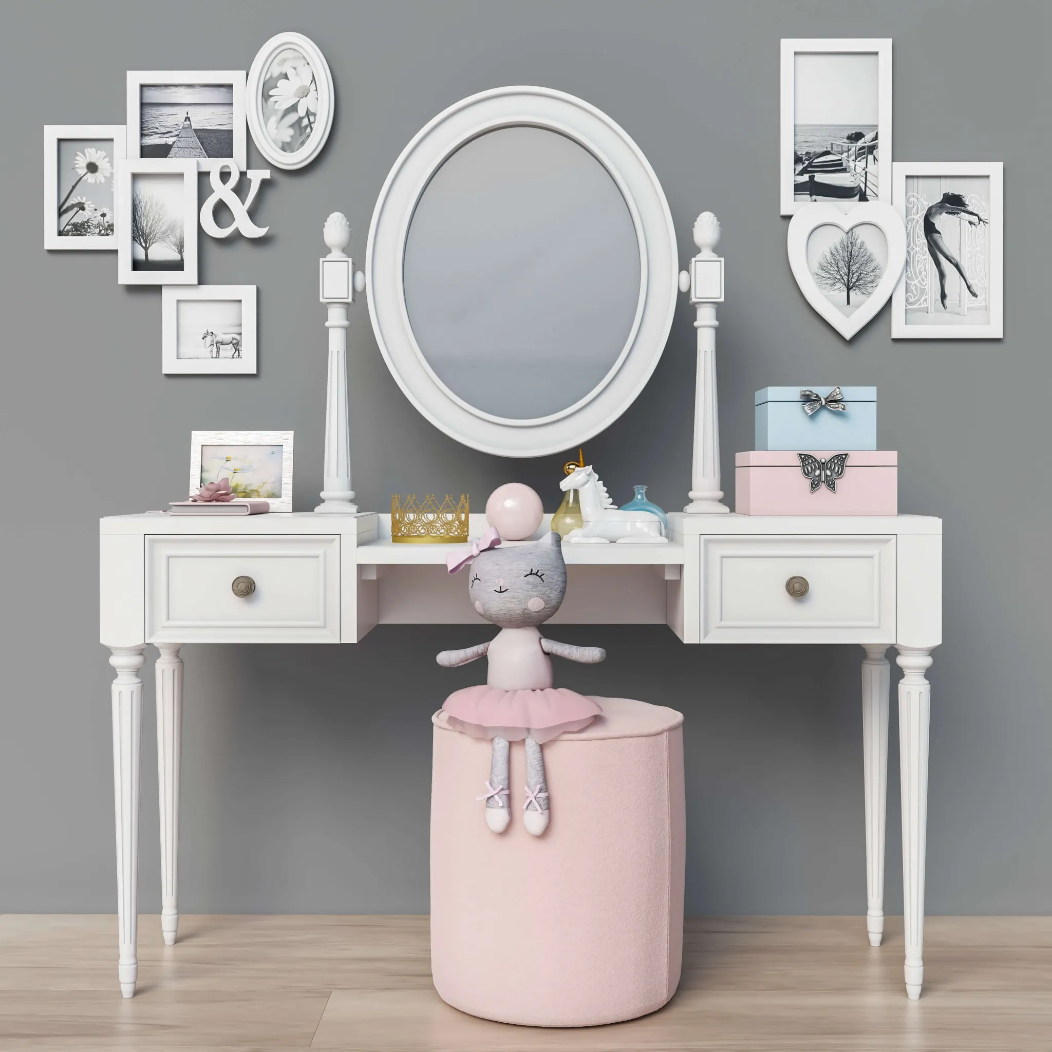 child-room – Dressing table 3D Model