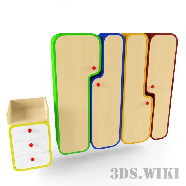 child-room – Furniture for children 3D Model