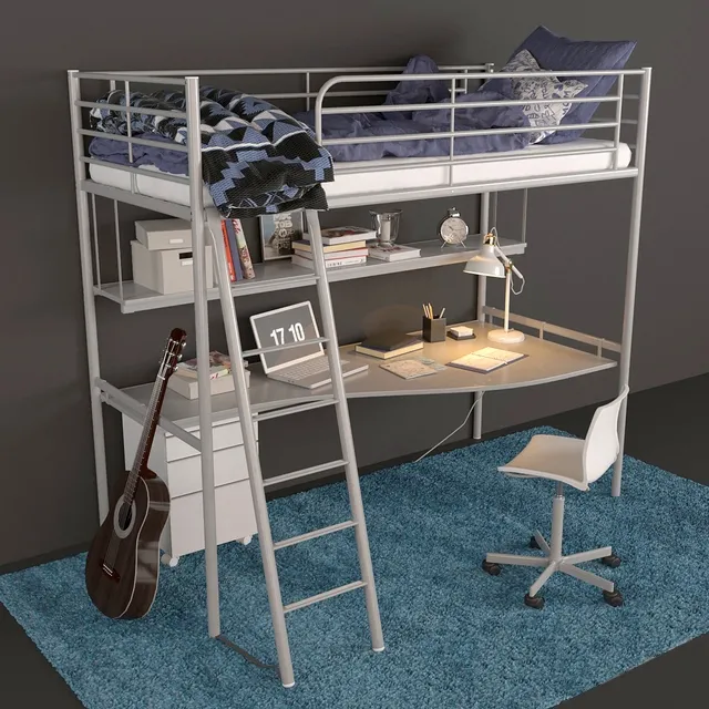 child-room – IKEA kids bed Svarta 3D Model
