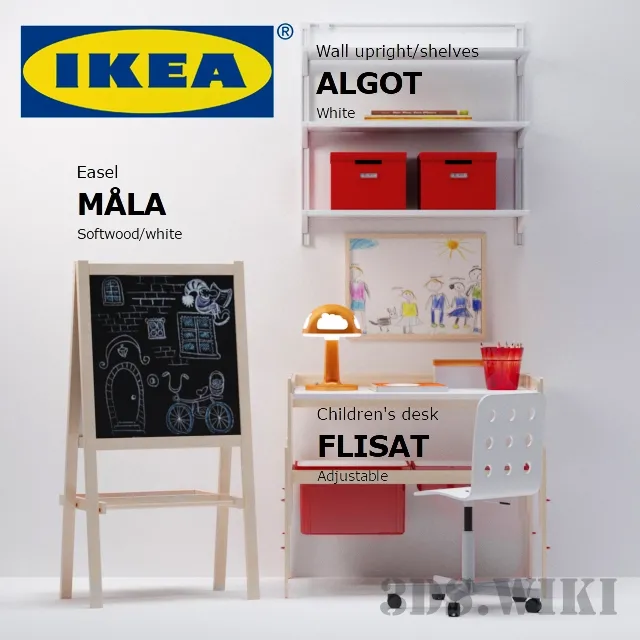 child-room – IKEA set for children’s room 3D Model