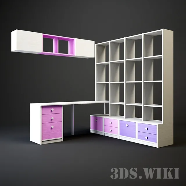 child-room – Kids Furniture Set 3D Model
