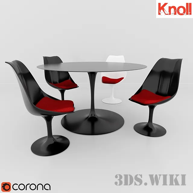 child-room – KNOLL table and chairs 3D Model