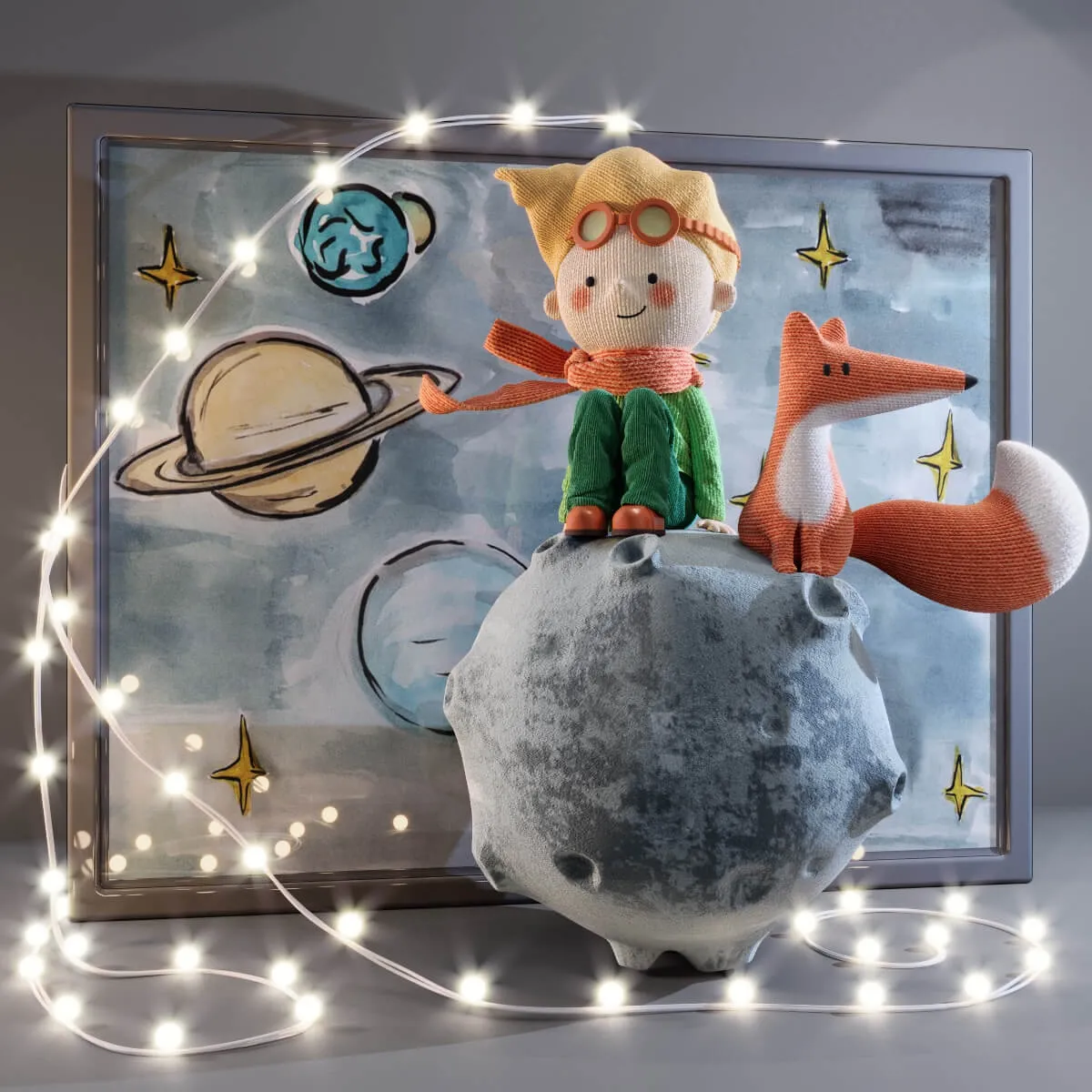 child-room – Little Prince and Fox 3D Model