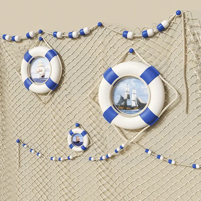 child-room – Marine decorative set 3D Model