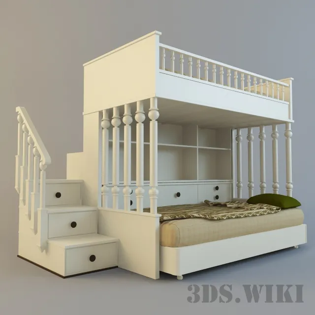child-room – Oxford bunk bed 3D Model