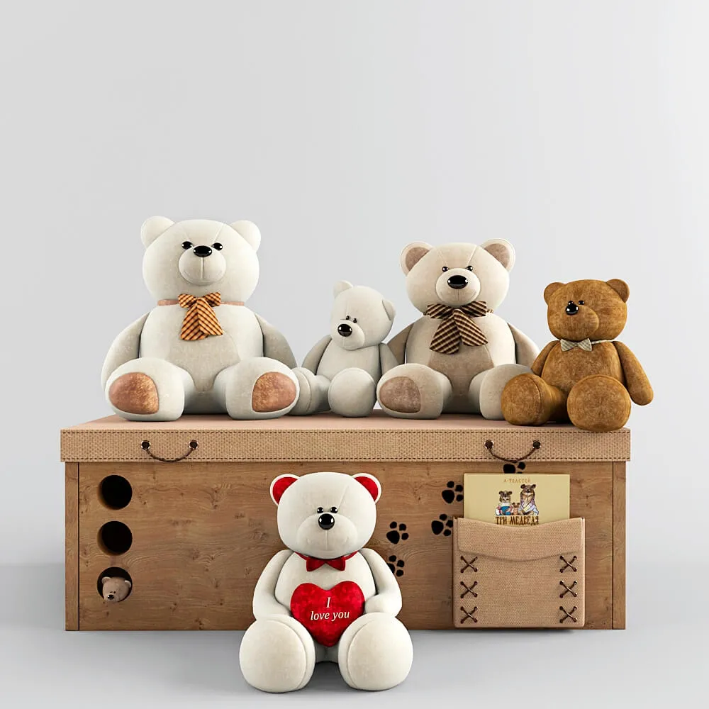 child-room – Play set with bears 3D Model