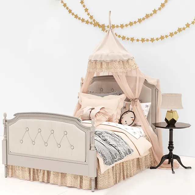 child-room – Pottery barn kids blythe tufted bed 3D Model