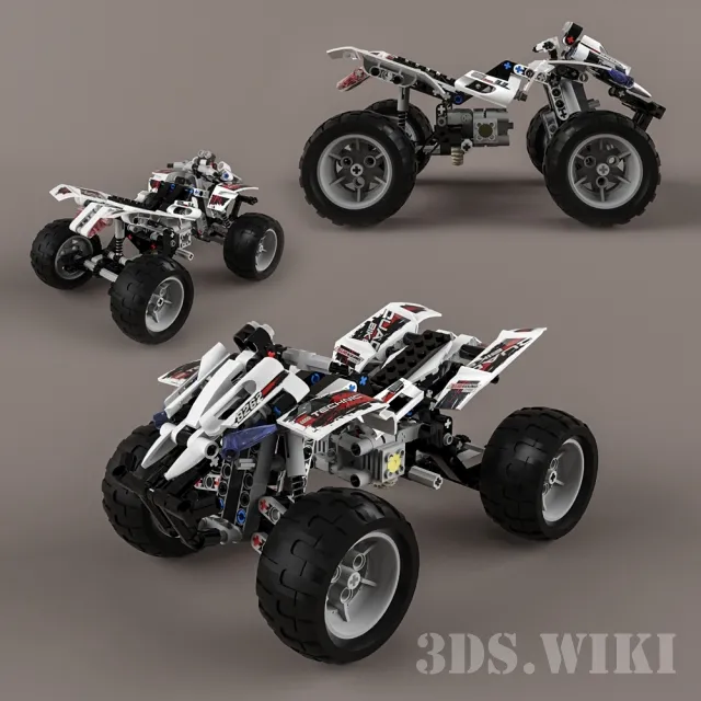 child-room – Quad-Bike by Lego 3D Model
