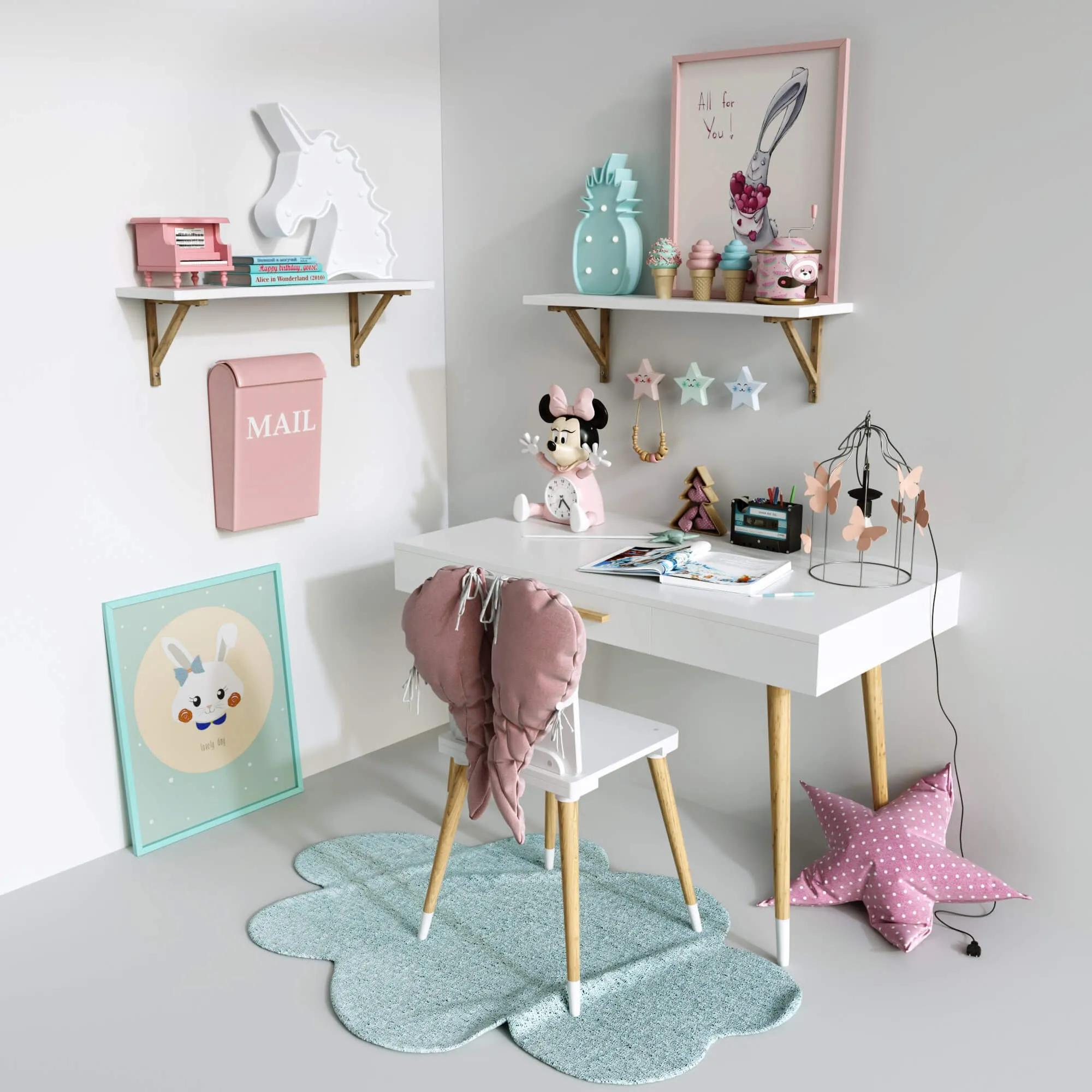 child-room – Set for a princess 6 3D Model