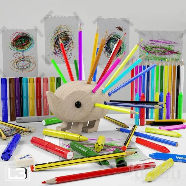 child-room – set for the nursery 3D Model