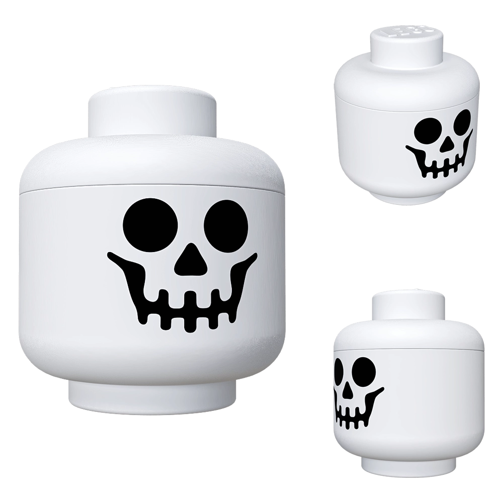 child-room – Skeleton storage head by Lego 3D Model