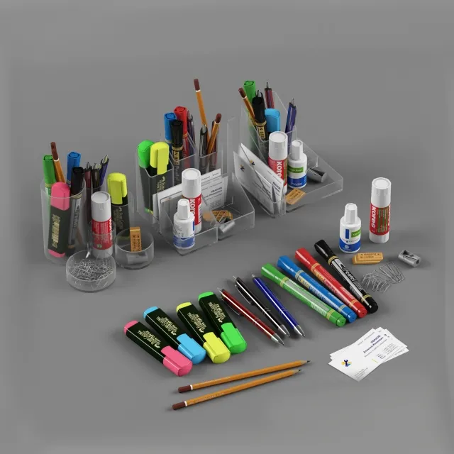 child-room – Stationery set 2014 3D Model