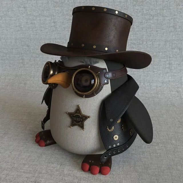 child-room – Steampunk penguin 3D Model
