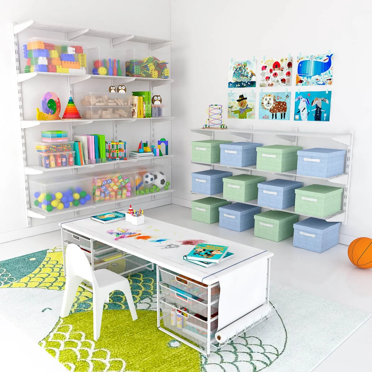 child-room – Storage system for the children’s room Elfa 3D Model