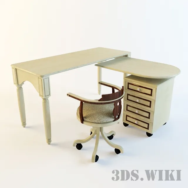 child-room – Table and chair in the nursery 3D Model