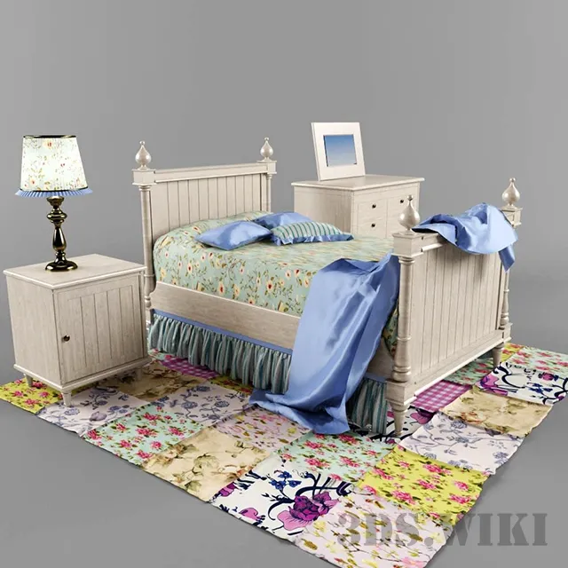 child-room – Teenage bed 3D Model