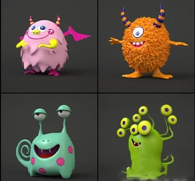 child-room – Toy monsters 3D Model