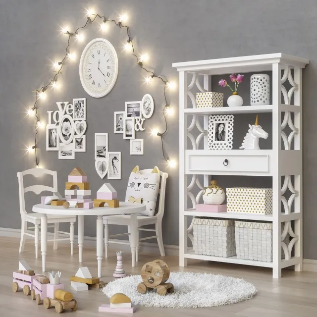 child-room – Toys and furniture  set 3D Model