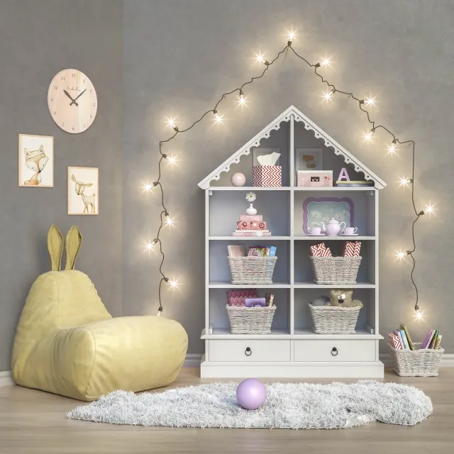 child-room – Toys and furniture set 3D Model