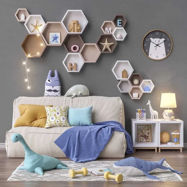 child-room – Toys and furniture set 3D Model