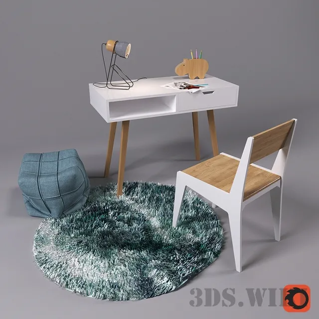 child-room – Working set number 1 3D Model