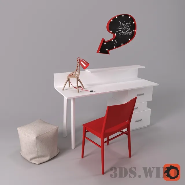 child-room – Working set number 3 3D Model