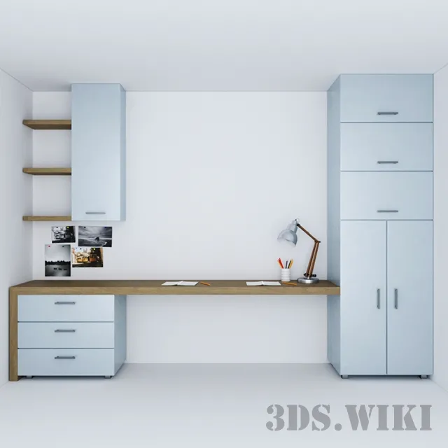 child-room – Writing desk for the nursery 3D Model