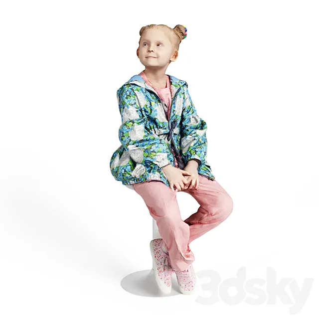 Child sitting KS00030 3D Model