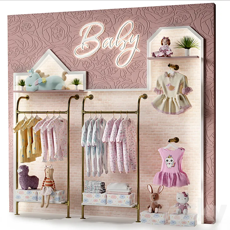 child store hanger 9 3D Model Free Download